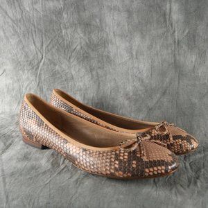 RARE! NIB CELINE PARIS Nude Pinky Python Ballet Flats EU 40 NEW Shoe Bag Incl